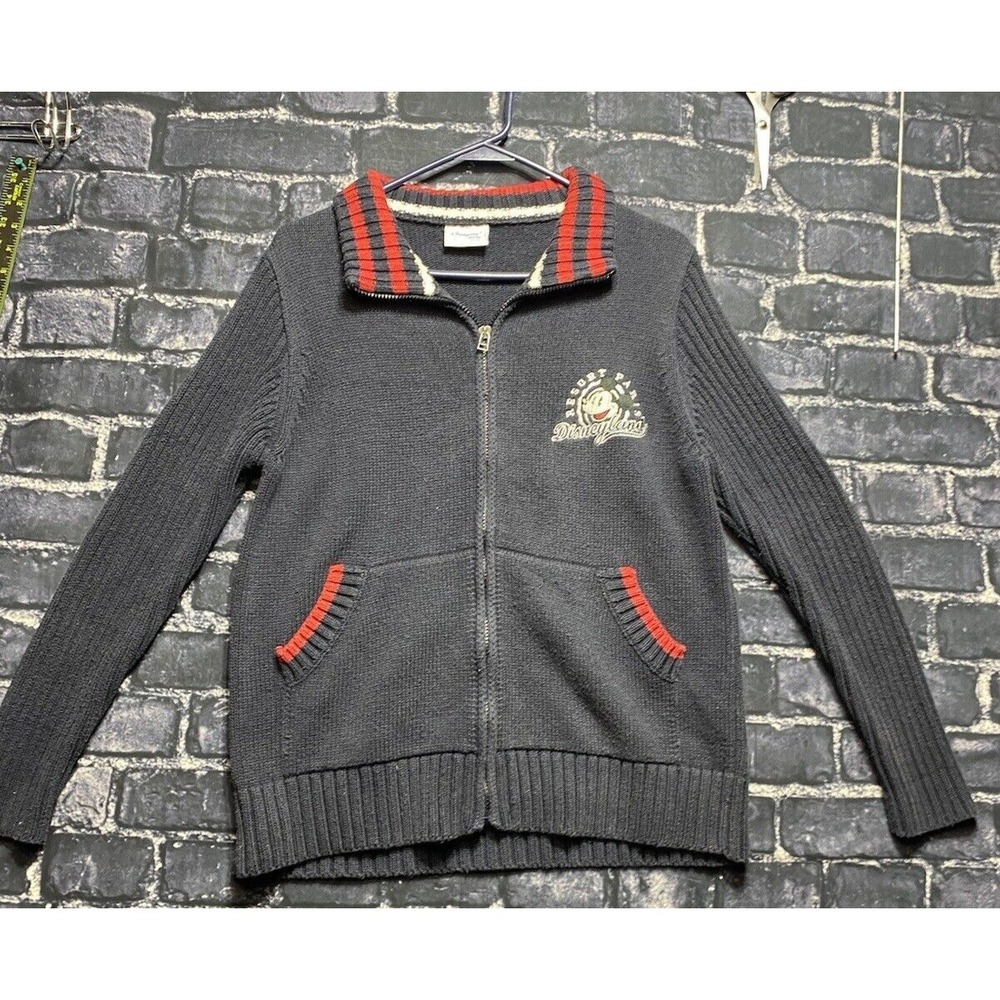 Disneyland Resort Paris Sweater Womens Small Blue Red Mickey Mouse Cardigan Zip